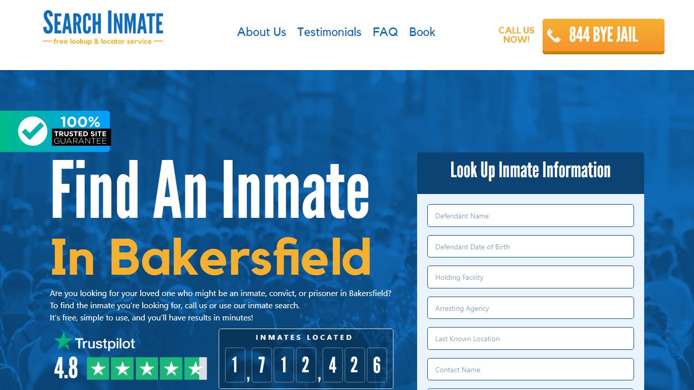 Find An Inmate in Bakersfield, California – SearchInmate.com